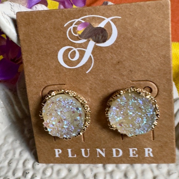 Plunder Jewelry - Plunder Gold and Silver Glitter Earrings